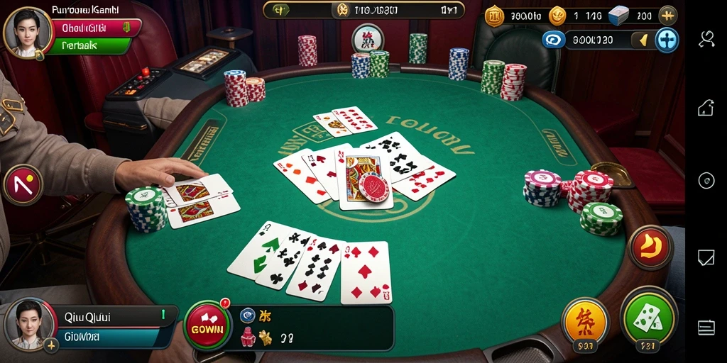 Gameplay QiuQiu yang menegangkan di GOWIN.