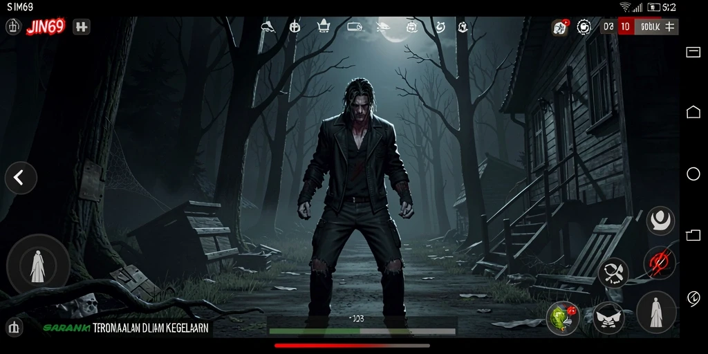 Tampak gameplay menegangkan di JIN69 dengan suasana yang mencekam.
