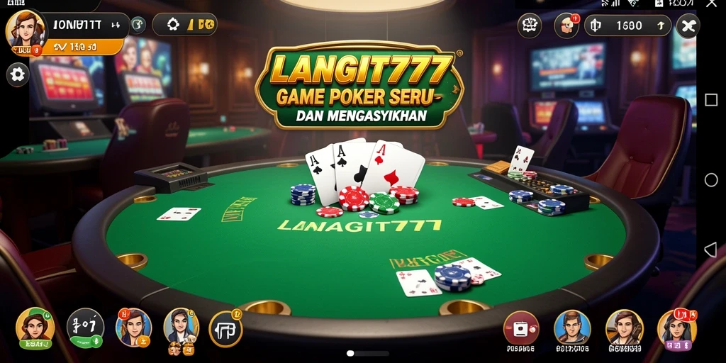 Tampilan gameplay menarik dari LANGIT777 saat bermain Poker.