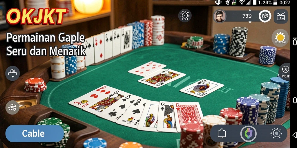 Tampilan gameplay Gaple yang seru dan interaktif.